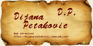 Dijana Petaković vizit kartica